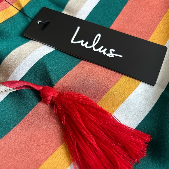 Lulu’s satin multicolor midi dress. Size x-small. - Picture 3 of 4